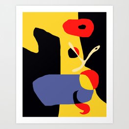 Surreal Abstract primary colors Art Print
