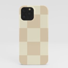 Muted Checkerboard iPhone Case | Black And White, Retro, Classic, Beige, Patchwork, Warm, Ageless, Bright, Simple, Chess 