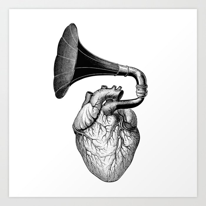 Hearthphone Music / olex oleole Art Print
