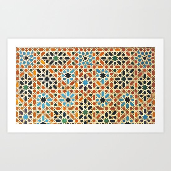 Details of Lindaraja in the Alhambra Art Print
