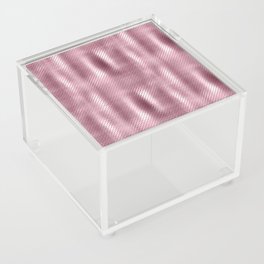 Pink Brushed Metallic Texture Acrylic Box