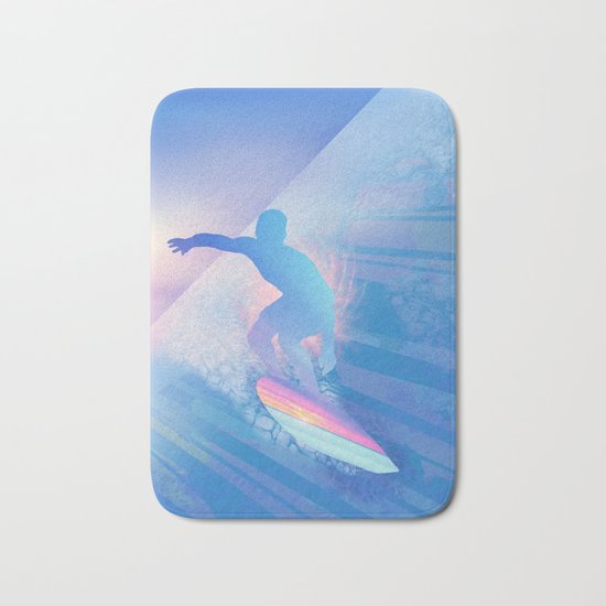 sunset surfer 2 Bath Mat