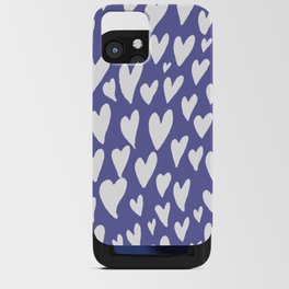 Valentines day hearts explosion - very peri iPhone Card Case