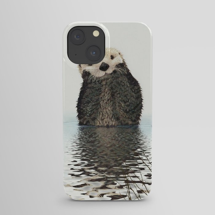 Painted Otter Reflections iPhone Case