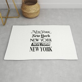 I Heart New York City Black and White New York Poster I Love NYC Design black-white home wall decor Rug