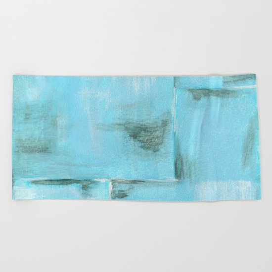 Frost, Abstract Art Painting Beach Towel