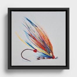 Salmon Fly Framed Canvas