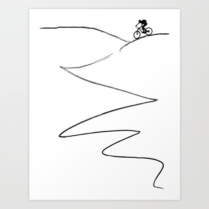 mountain bike outdoor cycling bicycle Art Print