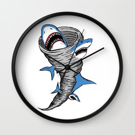 Shark Tornado Wall Clock