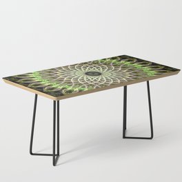 Green and yellow colored mandala Coffee Table