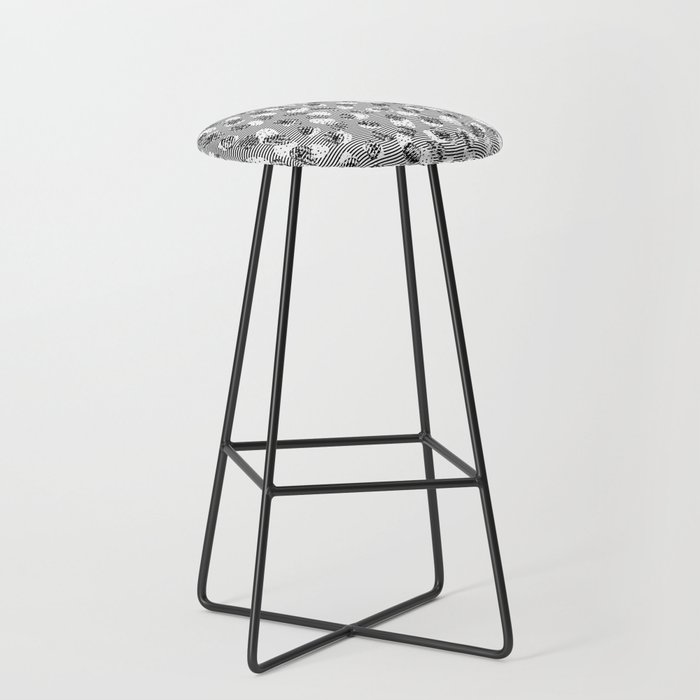 Abstract black and white Bar Stool