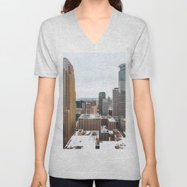 Minneapolis Skyline | City Photography  V Neck T Shirt