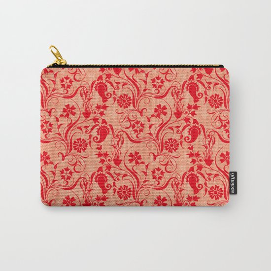 motif red flower 5 Carry-All Pouch