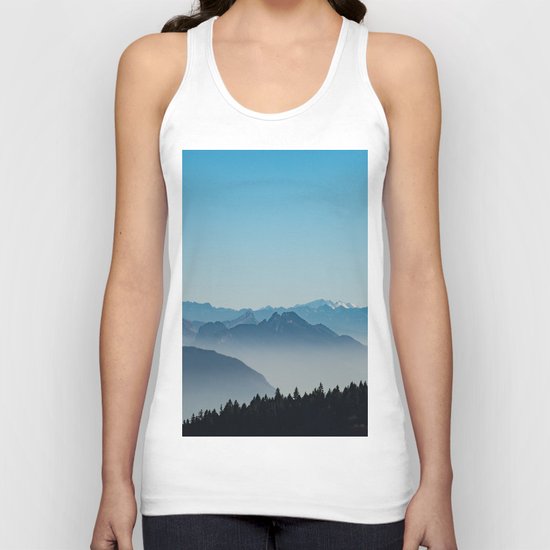 Blue Valley #mountains II Unisex Tank Top
