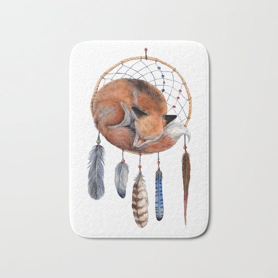 Fox Dreamcatcher Bath Mat