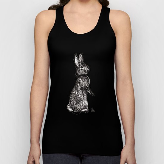 Blue Woodland Creatures - Rabbit Unisex Tank Top