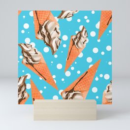 Ice cream pattern Mini Art Print