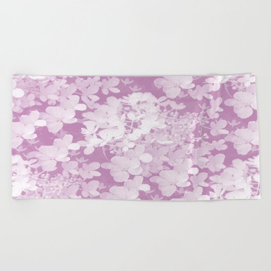 Little Flowers in Pastel colors Beach Towel