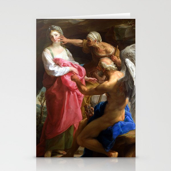Pompeo Batoni Time Orders Old Age to Destroy Beauty Stationery Cards