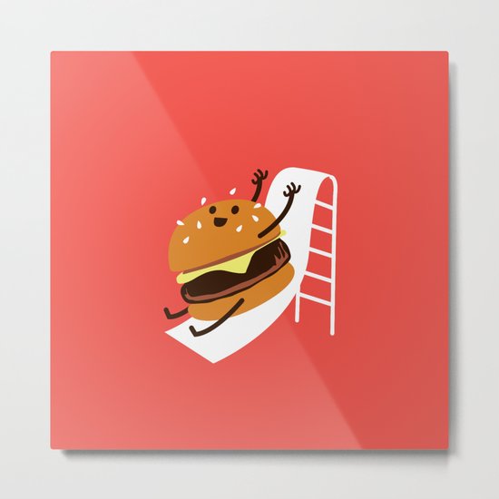 Slider Burger Metal Print