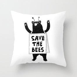 SAVE THE BEES Throw Pillow