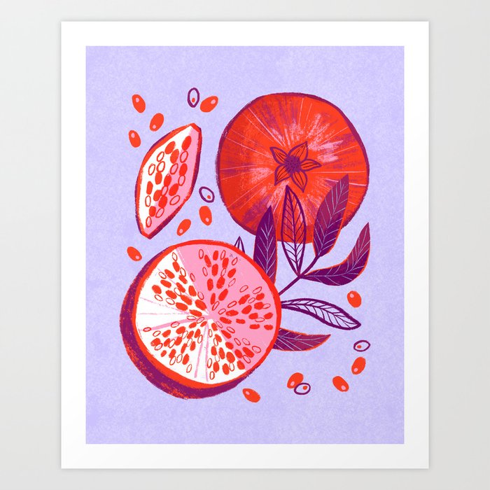 Pomegranate Fruit Still Life Art Print