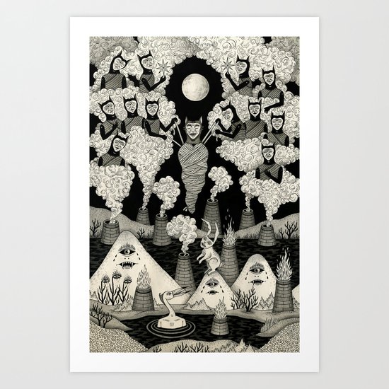 The Mountains Wept For Her Art Print