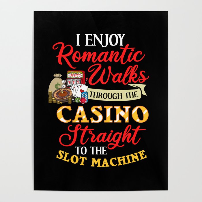 Casino Slot Machine Game Chips Card Player Poster