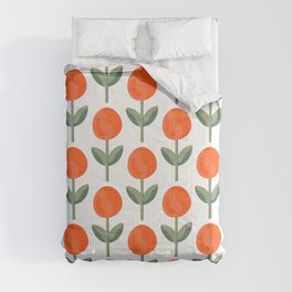 sunshine pops - orange,white and green Comforter