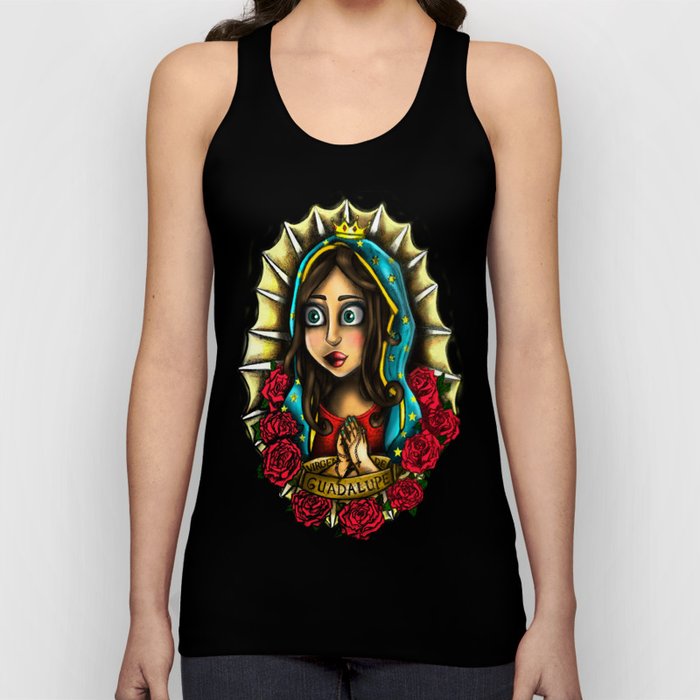 Lady Of Guadalupe (Virgen de Guadalupe) BLUE VERSION Tank Top