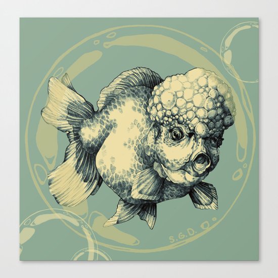 Bubble Head Fish Canvas Print