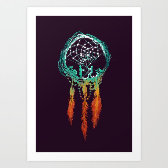 Dream Catcher (the rustic magic) Art Print