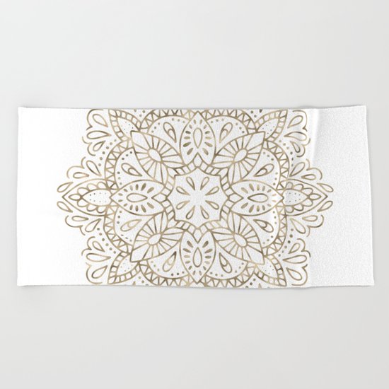 Mandala Gold Beach Towel