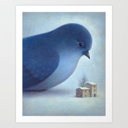 Blue winter Art Print