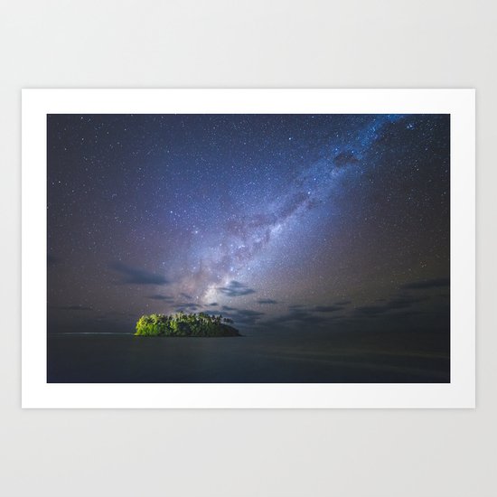 Starry night in the Cook Islands Art Print