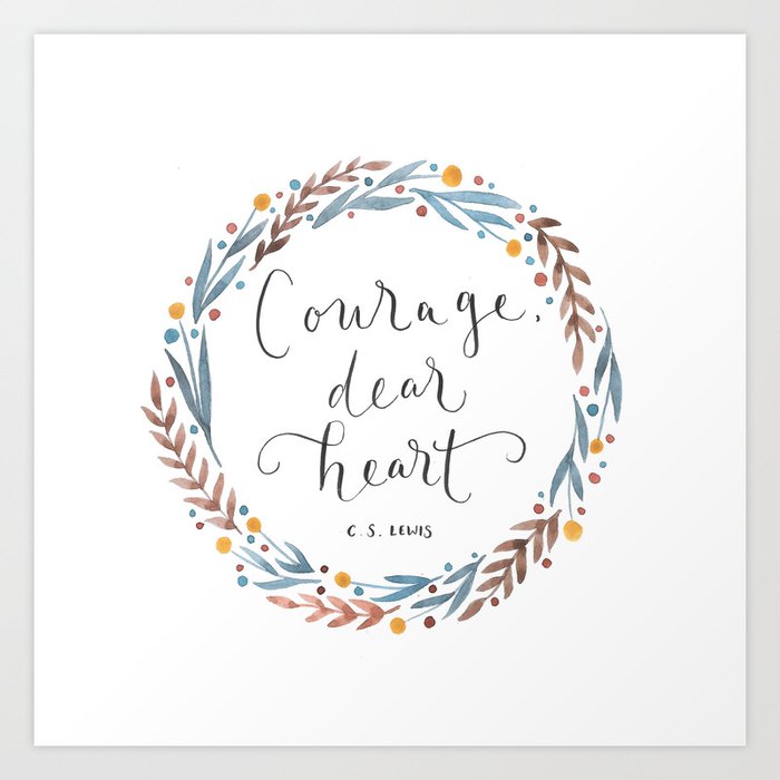 Courage Dear Heart Canvas  Colorful Prints, Wallpaper, Pajamas, Home  Decor, & More