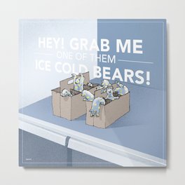Ice Cold Bears Metal Print