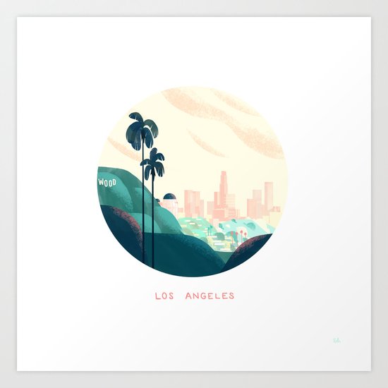 los angeles Art Print