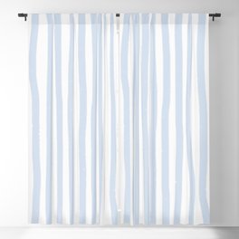 Light Blue Stripes Blackout Curtain