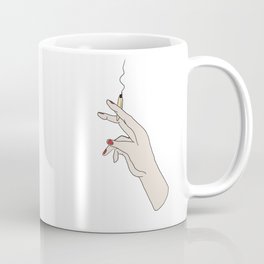 Hand Girl Smoking Joint Coffee Mug