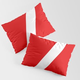 Number 7 (White & Red) Pillow Sham
