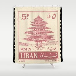 Lebanon vintage timbre Shower Curtain
