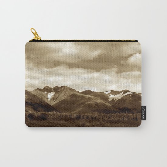 Alaskan Mountain Vista - Sepia Carry-All Pouch