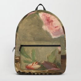 Peonies Backpack | Frenchartist, Femalepainters, Impressionist, Painting, Oil, Flower, Impressionistart, Peoniespanting, Roses, Museumprints 