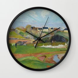 Paul Gauguin - Landscape at Le Pouldu Wall Clock