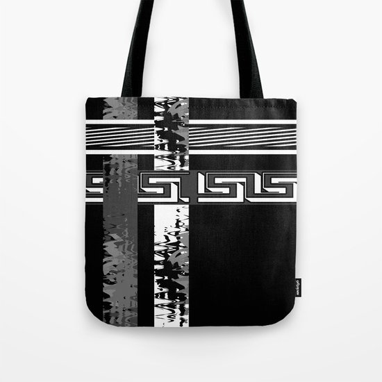 Creative Black and white pattern . The braided belts . Tote Bag