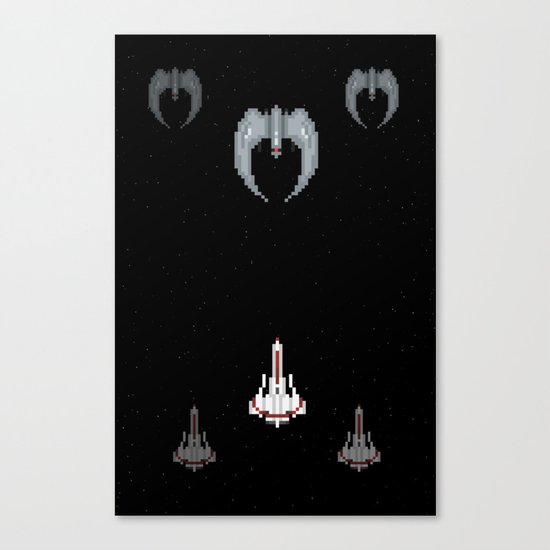 Epic Space Battle Canvas Print