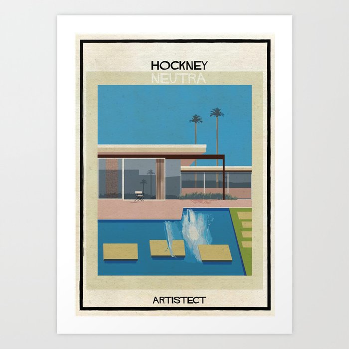 Hockney+neutra Kunstdrucke | Drawing, Architektur, Illustration, Graphic-design