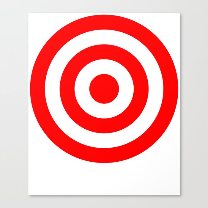Bullseye Red & White Shooting Rings Canvas by Phoxy Design | Society6