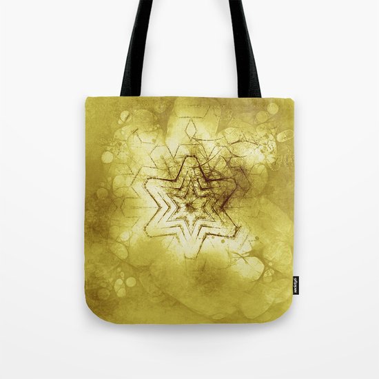 Star mandala in gold Tote Bag
